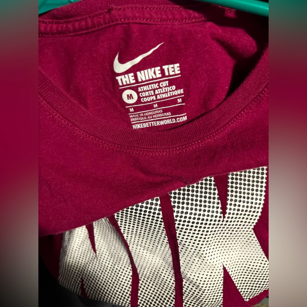 Burgundy Ladies Medium Nike Tee